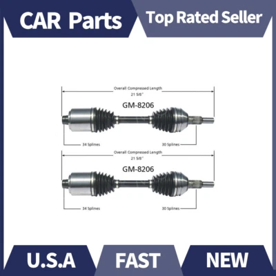 Para Chevy Malibu Saturn Aura Pontiac Par de Eje Delantero CV Eje SurTrack Set_HL Foto 1 de 4