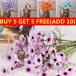 Artificial Silk Fake Daisy Flowers Bouquet Wedding Party Home outdoor Decor UK - Picture 1 of 26