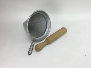 Beacon Ware Canning Sieve Cone Strainer Juicer Food Mill Colander w Wood Pestle - Picture 1 of 2