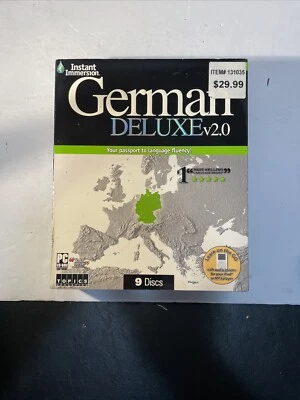 INSTANT IMMERSION German Deluxe v2.0 (9 discs 4 Data & 4 Audio) PC 2005 Sealed - Image 1 of 4