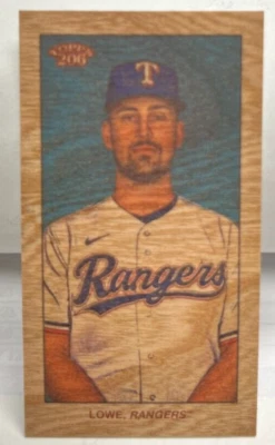 Nathaniel Lowe 2022 Topps 206 Wave 4 Wood Paper Stock Mini SP /20 - RANGERS - Image 1 of 2
