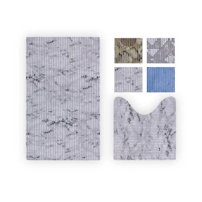 Badgarnitur 2-tlg Badvorleger Bademmatten-Set Weichschaum Badezimmer Teppich Bad - Bild 1 von 4