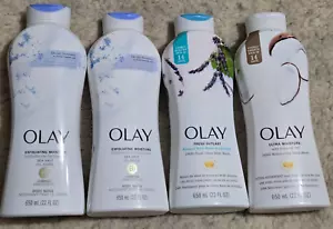 4 New Olay Women's Body Wash 3 Different Kinds to Try! 22 fl oz Each - Picture 1 of 4