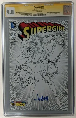 Supergirl #1 CGC SS 9.8 Comic DC SIGNED Jonboy Meyers Comicon Box Sketch Wizard - Image 1 of 4