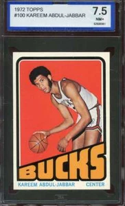 1972-73 TOPPS #100 KAREEM ABDUL-JABBAR ISA 7,5 BUCKS HOF BEN CENTRATO *ADT4827 - Foto 1 di 2