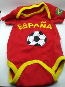 España Spain Baby Bodysuit Infant Soccer Jersey Futbol Flag 24 month World Cup - Picture 1 of 3