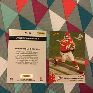 Patrick Mahomes #31 - 2020 Panini Instant Chiefs Super Bowl LIV Champions 2019 - Picture 1 of 1