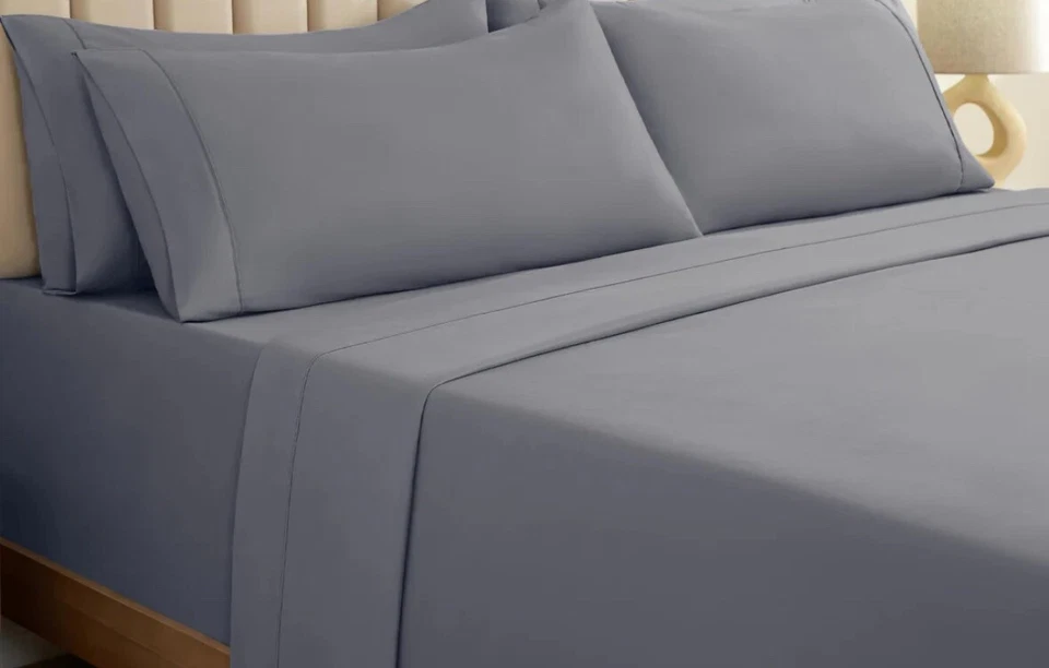 Mainstays FLAT Sheet Soft Microfiber OEKO-TEX (Made in Green Certified)King X2 - Image 1 of 4