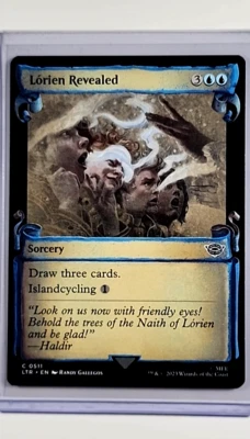 2023 MTG Magic the Gathering LOTR Showcase Scroll Foil #511 Lorien Revealed - Image 1 of 2