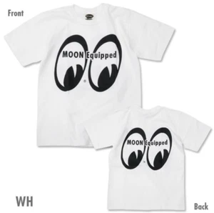 Kid's Mooneyes Moon Equipped Logo Black White T-Shirt Cotton TMC002W 2T-Large - Picture 1 of 1