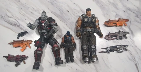 Gears of War Neca Loose Action Figure Lot 3 Marcus Fenix, Locust, Clayton Carmin Cover