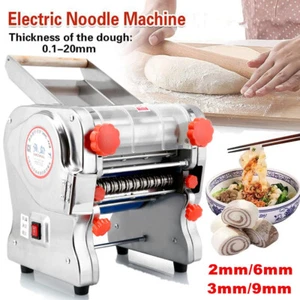 Electric Noodle Machine Stainless Steel Heavy Duty Dumpling Skin Pasta Maker - Picture 1 of 17