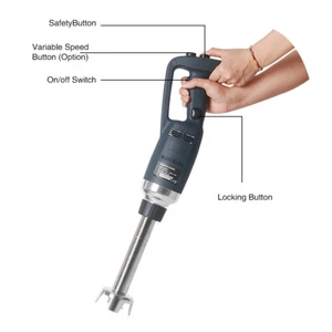 Immersion Stick Blender Handheld Variable Mixer with 400mm Stick Heavy Duty 500W - Foto 1 di 11