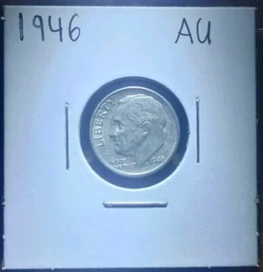 1946 10C Roosevelt Dime Silver AU About Uncirculated - Picture 1 of 3