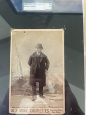 1889-90 N173 Old Judge Cabinet Bill Sharsig SGC 20 CRYSTAL CLR IMAGE GREAT POSE
