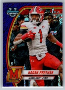 Fútbol americano cromado Kaden Prather Shimmer Maryland 2024 Bowman University - Imagen 1 de 2
