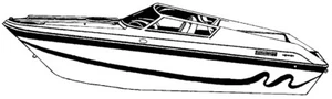 7.6oz STYLED TO FIT BOAT COVER SPEED PERFORMANCE STYLE BOAT 28'6-29'6 x 102" I/O - Picture 1 of 14