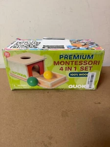Quokka Premium Montessori 4 en 1 Bola de Madera Gota Juego de Aprendizaje Juguetes para Niños 3+ - Imagen 1 de 8
