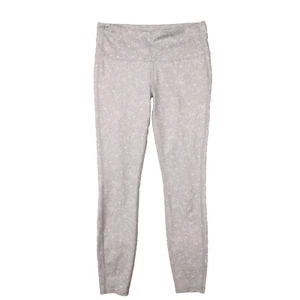 Athleta Women's Gray White Floral Mid Rise Primrose Chaturanga Leggings Small - Picture 1 of 10