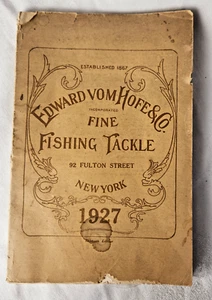 Catalogo Attrezzi da Pesca Vintage 1927 Edward vom Hofe Mulinelli Canne Esche Galleggianti Fine - Foto 1 di 24