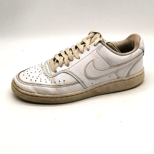Sneaker da donna Nike pelle bianca stringate scarpe da passeggio top basso punta rotonda 6 5