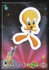 Space Jam series 2 1997 Cosmic Showdown Stick-Ons Card CS19 Tweety  - Bild 1 von 2