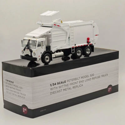 FIRST 1/34 PETERBILT MODEL 520 WITH WITTKE REFUSE TRUCK DIECAST 10-4193 - Image 1 of 4
