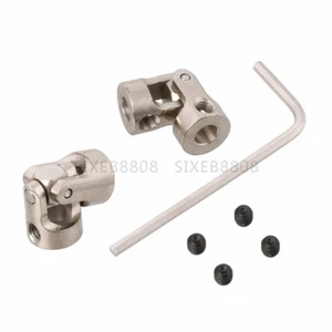2pcs 6mm to 6mm Motor Shaft Coupling Universal Joint Connector for RC Boat Car - Picture 1 of 4