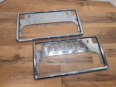 TOYOTA OEM Genuine Chrome JDM Japanese Japan License Plate Frame Holder  x 2 - Image 1 of 4
