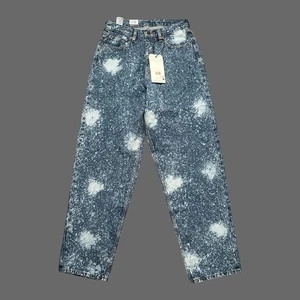 Levi's Super Baggy Jeans Drawstring Acid Wash Size 28x32 NWT Irregular - Picture 1 of 9