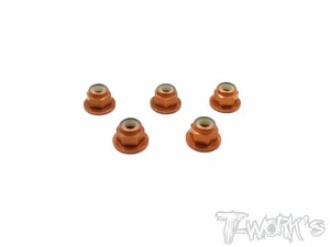 ASS-3FLN-O T-Works Dadi M3 Flangiati Autobloccanti Arancione (10) - Foto 1 di 1