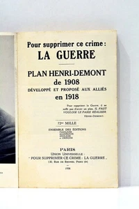 Pour supprimer ce crime: La guerre Henri-Demonte Paris 1938 - Imagen 1 de 6
