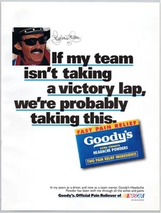 Anuncio de revista vintage de Richard Petty Goody's Headache Powders NASCAR - Imagen 1 de 4