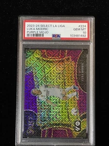 2023-24 Select La Liga #224 Luka Modric Purple Mojo Refractor PSA 10 HOT POP GEM - Picture 1 of 5