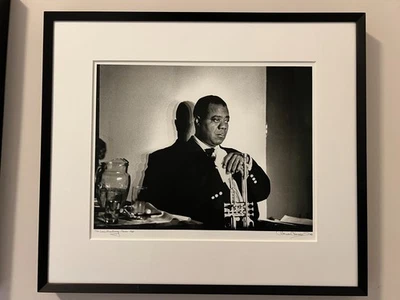 Herman LEONARD:, Louis Armstrong, Paris, 1960,  16 x 20 inches, silver print, - Image 1 of 3