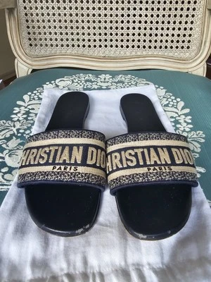 Sandalias Christian Dior Azul Marino Dway Talla 38.5 (US 8.5) Foto 1 de 4