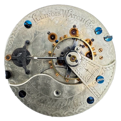 Antiguo Reloj Bolsillo Cazador Mecánico 18s 1894 Illinois 17j Movimiento 61 EE. UU. Foto 1 de 2