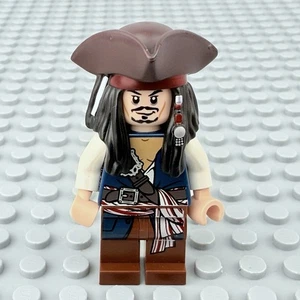 LEGO Jack Sparrow Minifigure Blue Vest Tricorne Pirates of the Caribbean poc024 - Picture 1 of 5