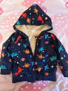 12-18 months boys dinosaur space hoodie - Picture 1 of 3