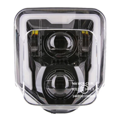 LED Headlight Halo Beam DRL For Husqvarna 701 SuperMoto 501 300 450 350 250 - Image 1 of 4