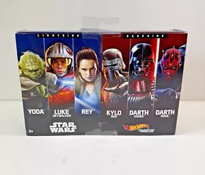 2018 Star Wars Hot Wheels Light Side vs. Dark Side Charakter Auto Konvolut X6 Neu in OVP - Bild 1 von 9