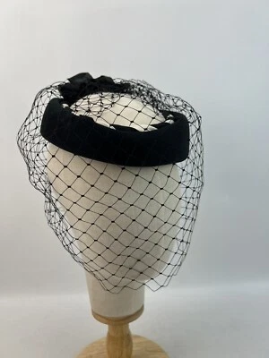 Ladies Della Black / Cream Polyester Pill Box (1039) - Image 1 of 4