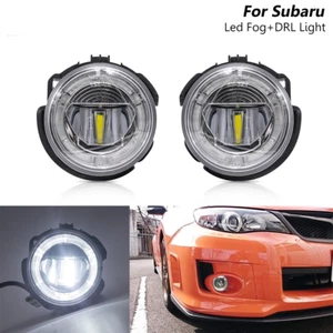 LED Front Driving Fog Light Halo Ring DRL For Subaru WRX STI Forester 08-13 - Bild 1 von 11