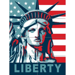 Freiheitsstatue Amerikanische Ikone XL Riesen Panel Poster (8 Abschnitte) - Bild 1 von 4