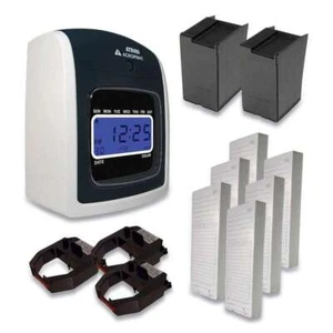 ATR480 TIME CLOCK AND ACCESSORIES BUNDLE, WHITE/CHARCOAL - Picture 1 of 4