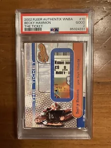 Becky Hammon 2002 Fleer Authentix WNBA The Ticket PSA Graded Good 2 - Picture 1 of 2