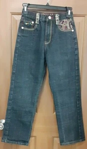 Ruff Ryder Blue Jeans Embroidered Pockets and Belt Loops Girl's Size 7 - Picture 1 of 5