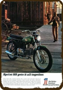1970 HARLEY DAVIDSON SPRINT SS 350cc Motorcycle DECORATIVE REPLICA METAL SIGN - Picture 1 of 1