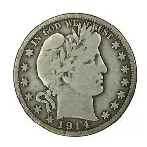 1914 50C Barber Half Dollar F # - Picture 1 of 2
