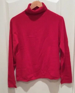 Women's Apt 9 Cashmere Fancy Turtleneck Unique Cranberry Red Size L - Picture 1 of 3